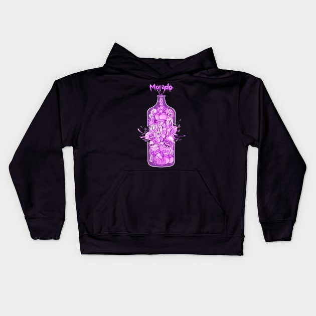 Morado balvin Kids Hoodie by Mactivo